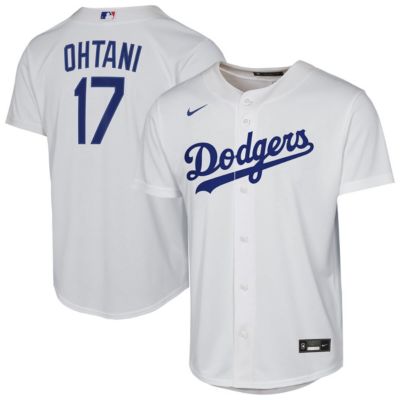 Youth MLB Nike Shohei Ohtani Los Angeles Dodgers Home Replica Player Jersey, White, Medium