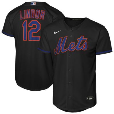 Youth MLB Nike Francisco Lindor New York Mets Alternate Replica Jersey, Black, XL