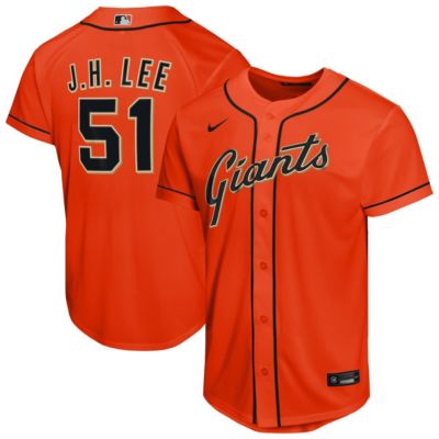 Youth MLB Nike Jung Hoo Lee San Francisco Giants Alternate Replica Jersey, Orange, Large