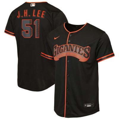 Youth MLB Nike Jung Hoo Lee San Francisco Giants Alternate 2 Replica Jersey, Black, Small