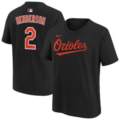 Youth MLB Nike Gunnar Henderson Baltimore Orioles Name & Number T-Shirt, Black, XL