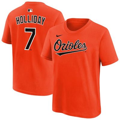Youth MLB Nike Jackson Holliday Baltimore Orioles Name & Number T-Shirt, Orange, XL