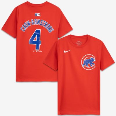 Youth MLB Nike Pete Crow-Armstrong Chicago Cubs Name & Number T-Shirt, Red, XL