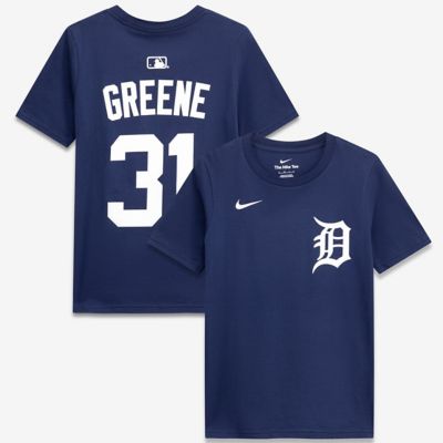 Youth MLB Nike Riley Greene Detroit Tigers Name & Number T-Shirt, Navy Blue, XL