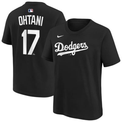 Youth MLB Nike Shohei Ohtani Los Angeles Dodgers Name & Number T-Shirt, Black, XL