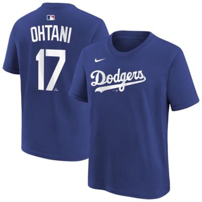 Youth MLB Nike Shohei Ohtani Los Angeles Dodgers Name & Number T-Shirt, Medium