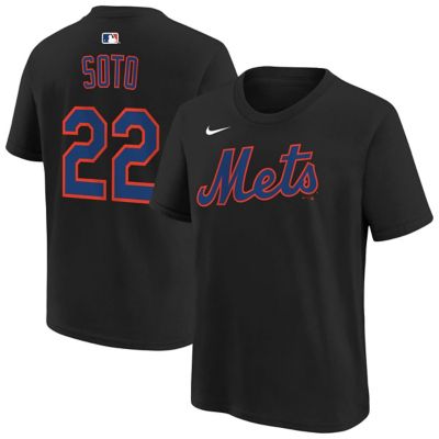 Youth MLB Nike Juan Soto New York Mets Name & Number T-Shirt, Black, XL