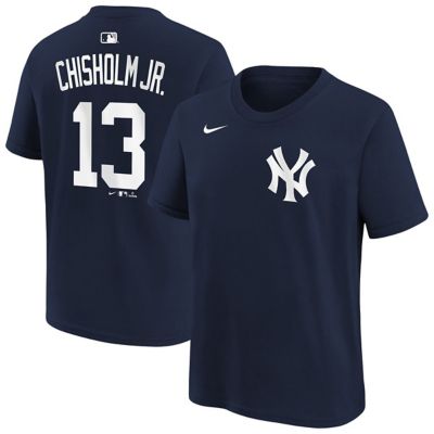Youth MLB Nike Jazz Chisholm Jr. New York Yankees Name & Number T-Shirt, Navy Blue, Small