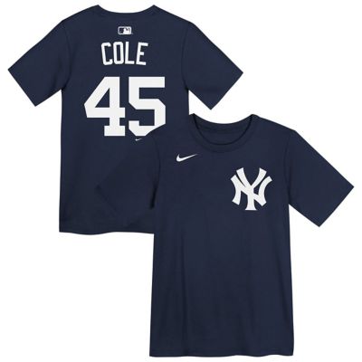 Youth MLB Nike Gerrit Cole New York Yankees Name & Number T-Shirt, Navy Blue, XL