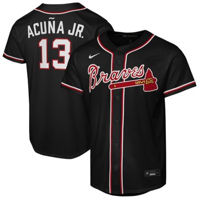 Youth MLB Nike Ronald Acuña Jr. Atlanta Braves Fashion Replica Player Jersey, Black, Medium