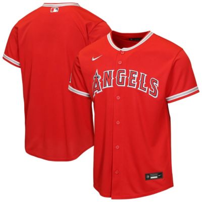 Youth MLB Nike Los Angeles Angels Alternate Stadium Jersey, Red, XL