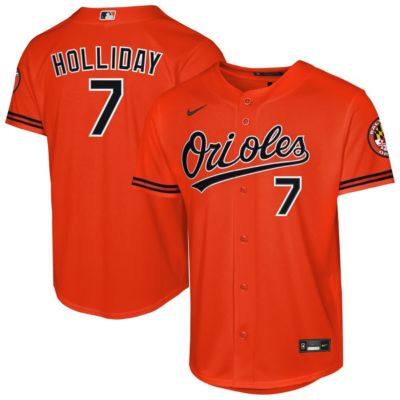 Youth MLB Nike Jackson Holliday Baltimore Orioles Alternate 2 Stadium Player Jersey, Orange, XL