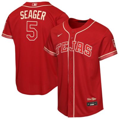 Youth MLB Nike Corey Seager Texas Rangers 2026 City Connect Stadium Jersey, Red, Small