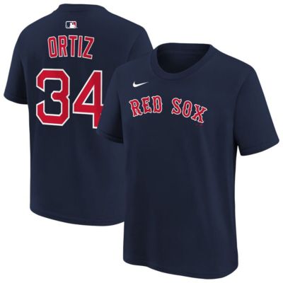 Boston Red Sox Youth MLB Nike David Ortiz Boston Sox Name & Number T-Shirt, Navy Blue, Small