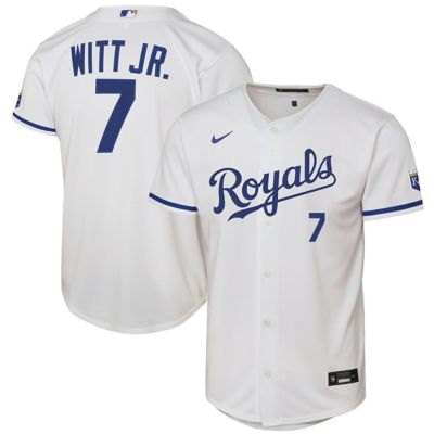 Youth MLB Nike Bobby Witt Jr. Kansas City Royals Home Stadium Jersey, White, XL