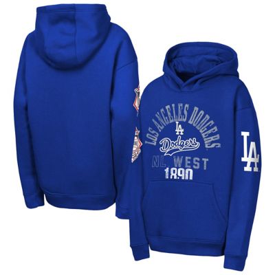 Outerstuff Youth MLB Los Angeles Dodgers Premium Sweep Fleece Hoodie, Large