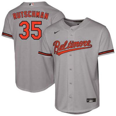 Youth MLB Nike Adley Rutschman Baltimore Orioles Road Replica Jersey, Gray, Small