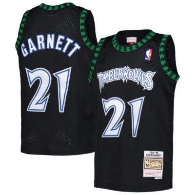 Mitchell & Ness Youth NBA Kevin Garnett Minnesota Timberwolves 1997/98 Hardwood Classics Swingman Jersey, Black, XL