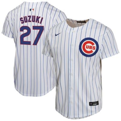 Youth MLB Nike Seiya Suzuki Chicago Cubs Home Game Jersey, White, Medium