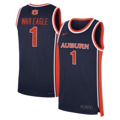 Youth NCAA Nike # Auburn Tigers Replica Basketball Jersey, Navy Blue, XL