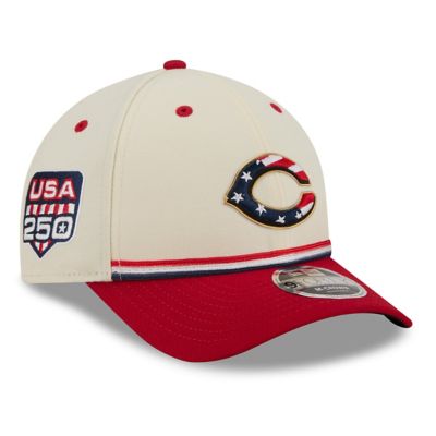 New Era MLB Cream/Red Cincinnati Reds USA 250 9FORTY M-Crown Adjustable Hat