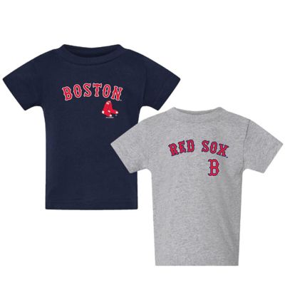 Soft as a Grape Boston Red Sox Youth MLB Boston Sox Logo 2-Pack T-Shirt Set