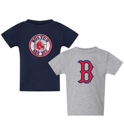 Soft as a Grape Boston Red Sox Youth MLB Gray/ Boston Sox Cooperstown Collection Two-Pack T-Shirt Set