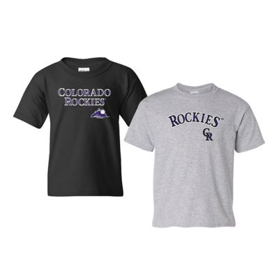 Soft as a Grape Youth MLB Colorado Rockies 2-Pack Logo T-Shirt Set