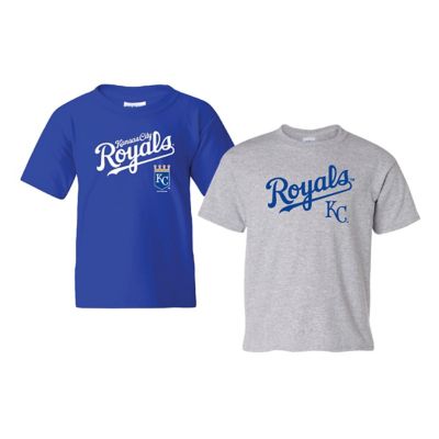 Soft as a Grape Youth MLB Kansas City Royals 2-Pack Logo T-Shirt Set