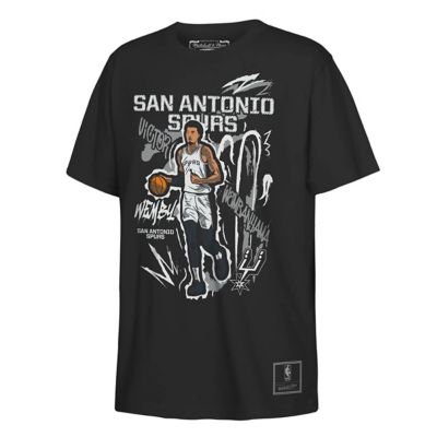 Mitchell & Ness Youth NBA Victor Wembanyama San Antonio Spurs Chalked Up Player T-Shirt, Black, Small
