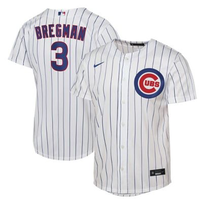 Youth MLB Nike Alex Bregman Chicago Cubs Home Replica Jersey, White, Medium