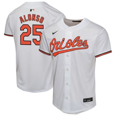 Youth MLB Nike Pete Alonso Baltimore Orioles Game Player Jersey, White, Small