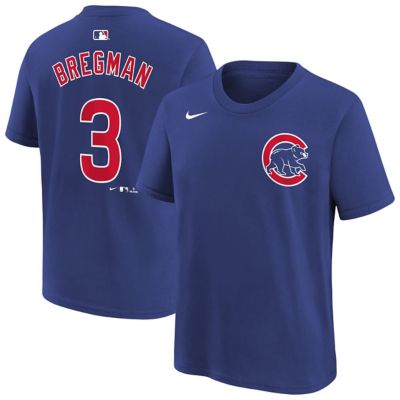 Youth MLB Nike Alex Bregman Chicago Cubs Name & Number T-Shirt, Large