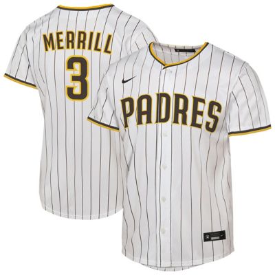 Youth MLB Nike Jackson Merrill San Diego Padres Home Replica Jersey, White, XL