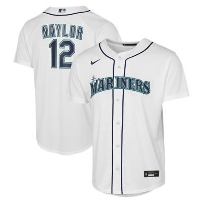Youth MLB Nike Josh Naylor Seattle Mariners Home Baseline Jersey, White, Small