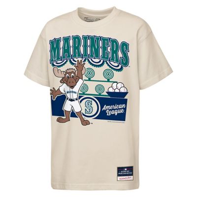 Mitchell & Ness Youth MLB Seattle Mariners Step Back Up Mascot T-Shirt, Medium