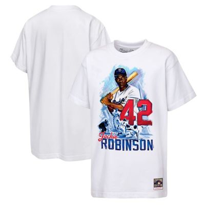 Mitchell & Ness Youth MLB Jackie Robinson Los Angeles Dodgers Legacy T-Shirt, White, XL