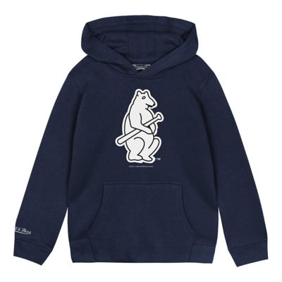 Mitchell & Ness Youth MLB Chicago Cubs Retro Logo Hoodie, Navy Blue, 2T
