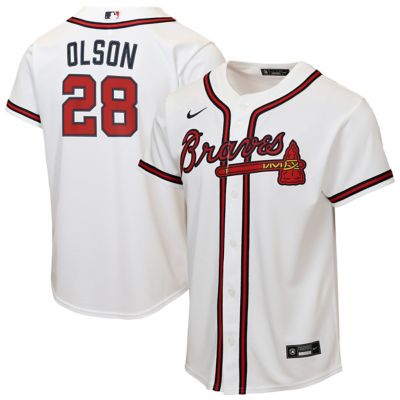 Youth MLB Nike Matt Olson Atlanta Braves Home Replica Jersey, White, XL