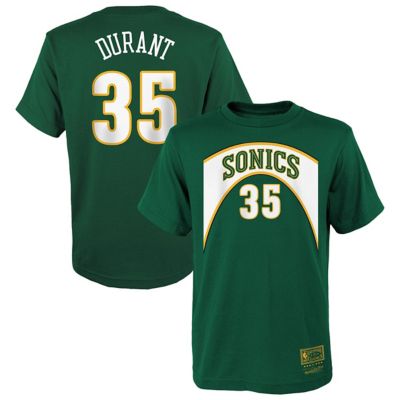 Mitchell & Ness Youth Hardwood Classic Teams Kevin Durant Seattle SuperSonics Hardwood Classics Name & Number T-Shirt, Green, XL