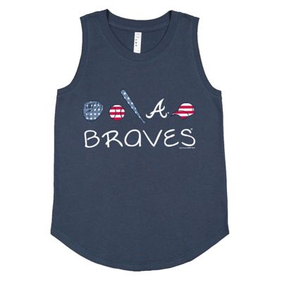 Soft as a Grape Youth MLB Girls Atlanta Braves Americana Tank Top
