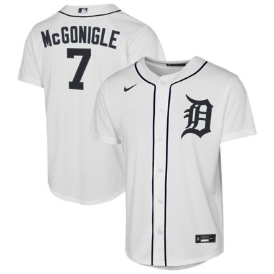 Youth MLB Nike Kevin McGonigle Detroit Tigers Home Replica Jersey, White, Small