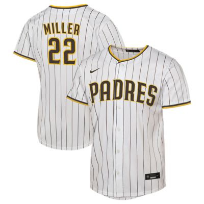 Youth MLB Nike Mason Miller San Diego Padres Home Replica Jersey, White, Large
