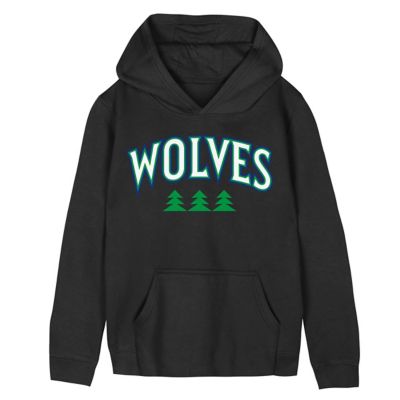 Outerstuff Youth NBA Preschool Minnesota Timberwolves Wordmark Hoodie, Black, 7