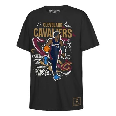 Mitchell & Ness Youth NBA Donovan Mitchell Cleveland Cavaliers Chalked Up Player T-Shirt, Black, Small
