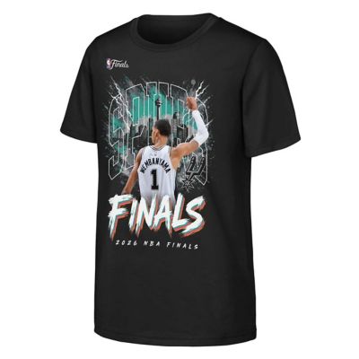 Outerstuff Youth NBA Victor Wembanyama San Antonio Spurs 2026 NBA Finals City T-Shirt, Black, Large