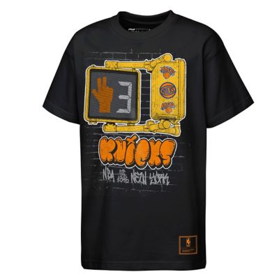 Mitchell & Ness Youth NBA New York Knicks Look B4 Crossing T-Shirt, Black, Small