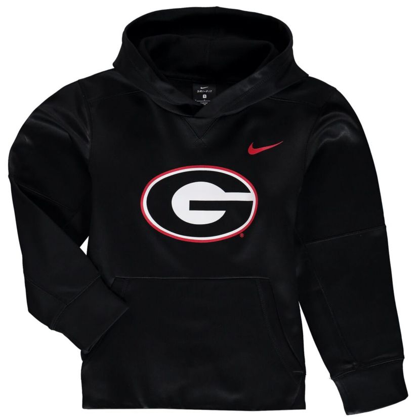 NCAA Nike Georgia Bulldogs Logo KO Pullover Performance Hoodie