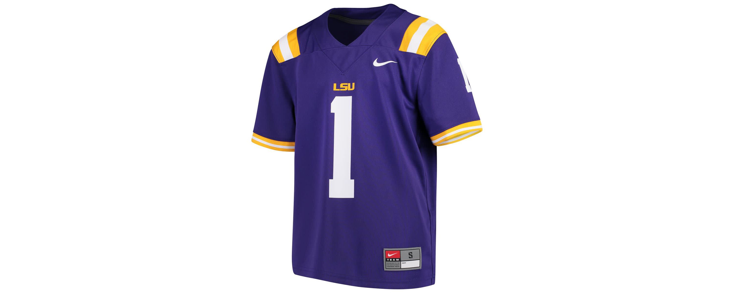 NCAA Nike #1 LSU Tigers Team Replica Football Jersey