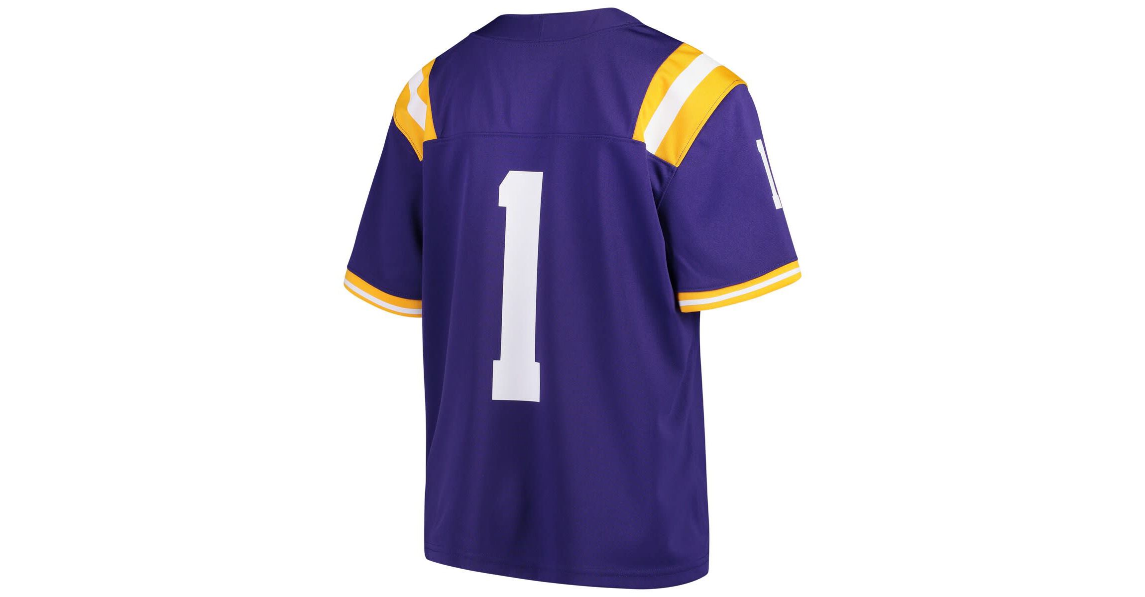 NCAA Nike #1 LSU Tigers Team Replica Football Jersey